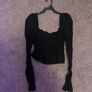 H&M puffy sleeve black longsleeve shirt